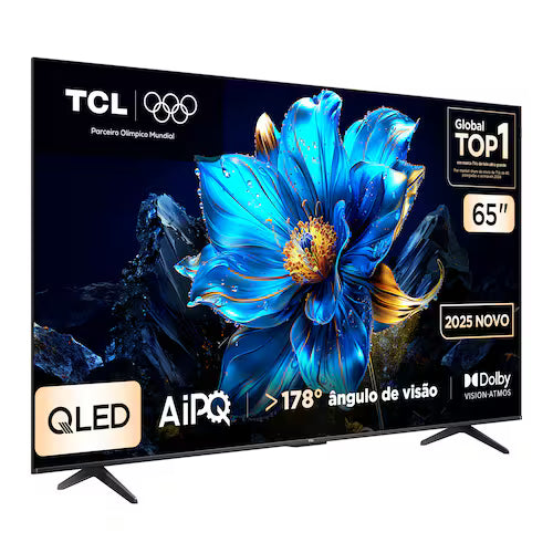 Smart TV 65” TCL QLED 4K Ultra HD 65P7K com Sistema Operacional Google TV, HDR10+, HDMI 2.1, Chromecast built-in, Dolby Vision e Atmos